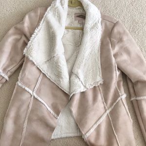 Faux fur suede jacket